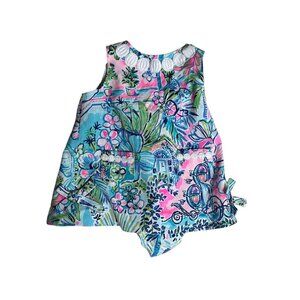 Disney Lilly Pulitzer Lilly Loves Cinderella Infant Shift Dress & Panties 6-12mo